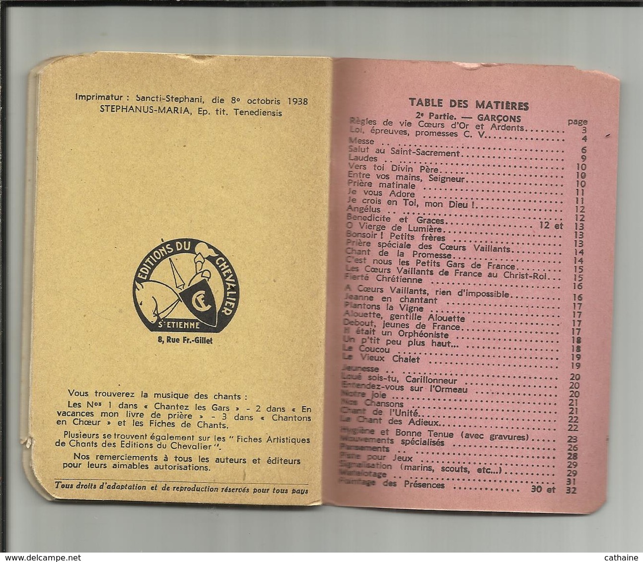 SCOUTISME . 1939 . " LES COEURS VAILLANTS DE FRANCE " . CARNET DU CHEF D EQUIPE .DEUX CARNETS DANS UN . - Scoutisme