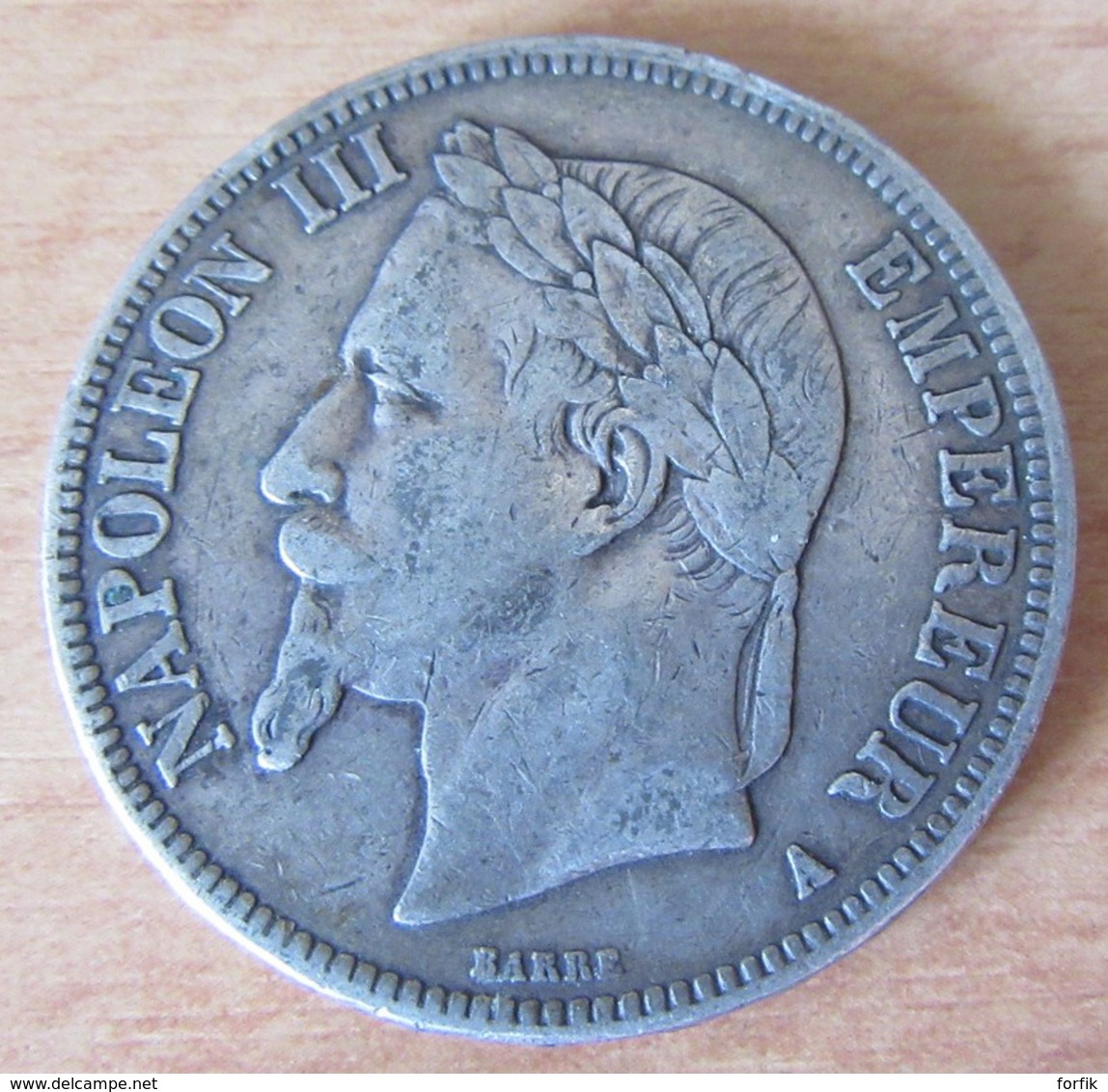 France - Monnaie 5 Francs Napoléon III Tête Laurée 1868 A En Argent - Achat Immédiat - Autres & Non Classés