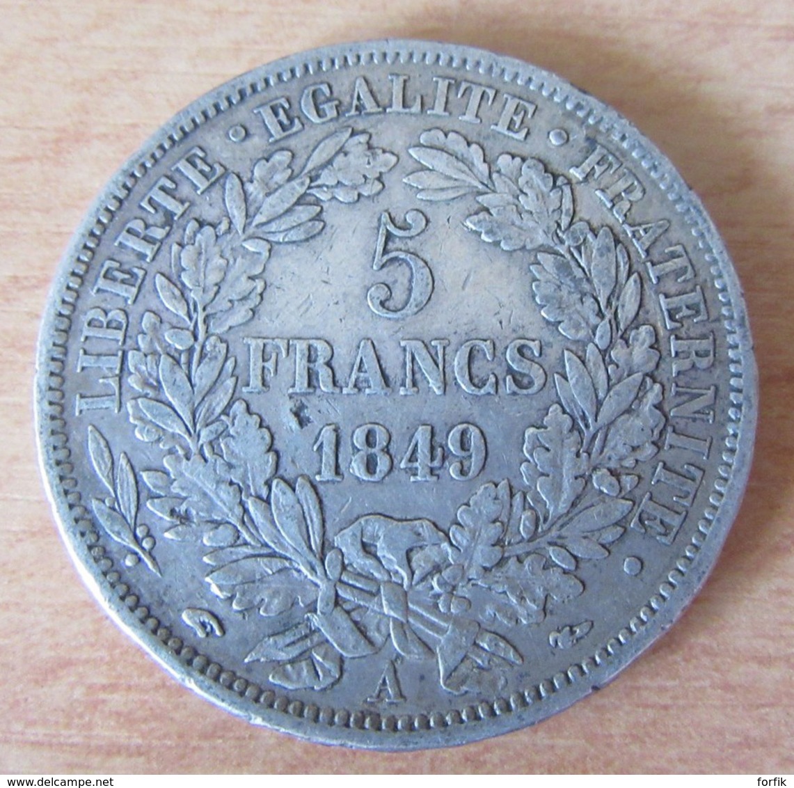 France - Monnaie 5 Francs Cérès 1849 A En Argent - Achat Immédiat - Autres & Non Classés