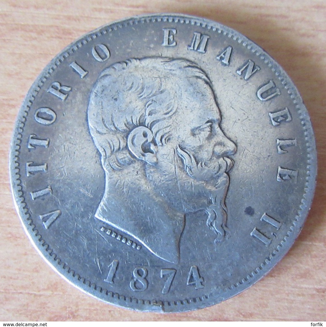 Italie - Monnaie 5 Lire Vittorio Emanuele II 1871 M En Argent - Achat Immédiat - 1861-1878 : Victor Emmanuel II