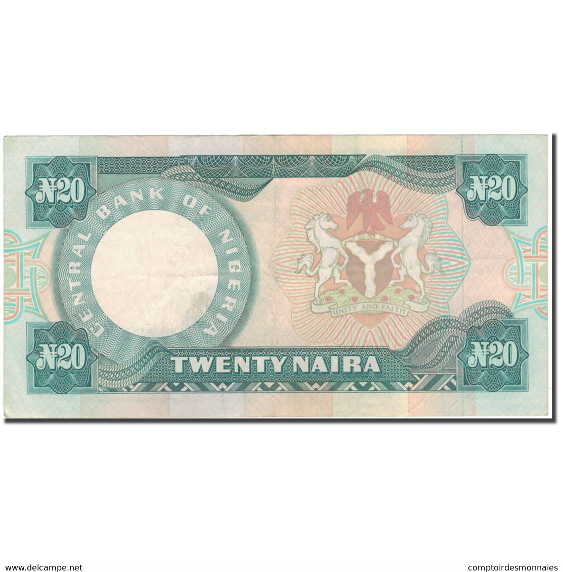 Billet, Nigéria, 20 Naira, KM:26e, TTB - Nigeria