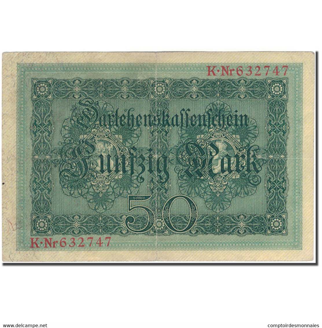 Billet, Allemagne, 50 Mark, 1914-08-05, KM:49a, TTB - 50 Mark