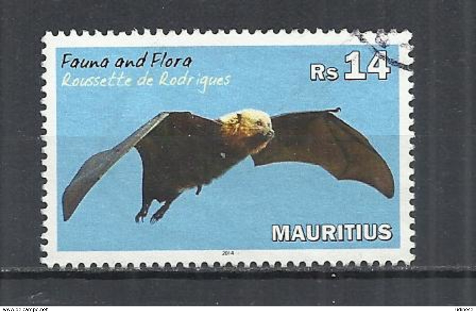 MAURITIUS 2014 - ROUSSETTE DE RODRIGUES - POSTALLY USED OBLITEE GESTEMPELT USADO - Maurice (1968-...)