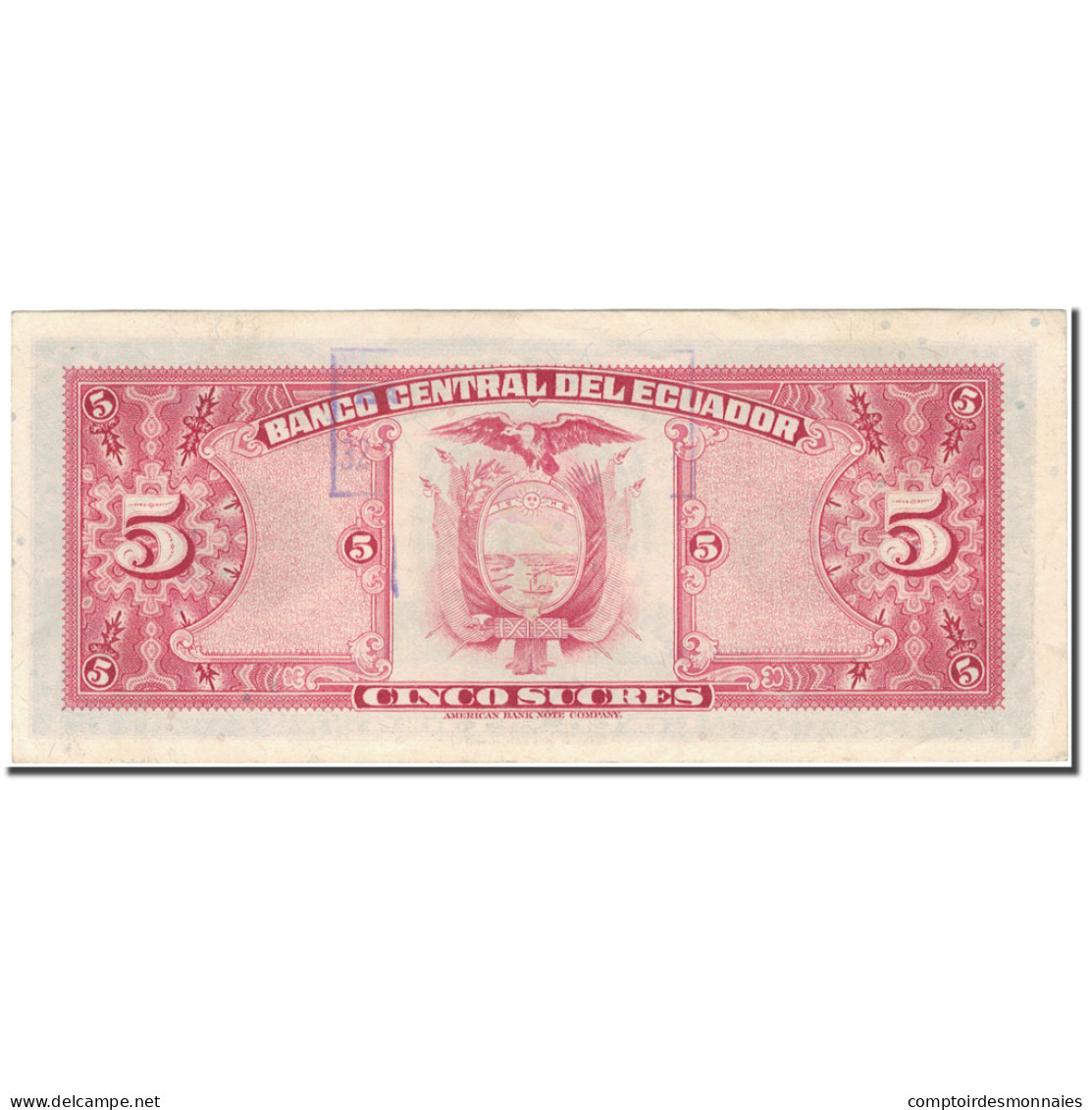 Billet, Équateur, 5 Sucres, 1975-03-14, KM:108a, SUP - Equateur