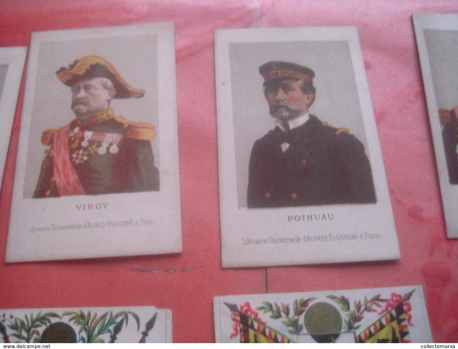 6 Cartes Libraire Universelle D'Alfred Duqeusne , C1870Vinoy Ladmirault Canrobert Pothuau Aurelle De Paladines GRAVIERE - Other & Unclassified