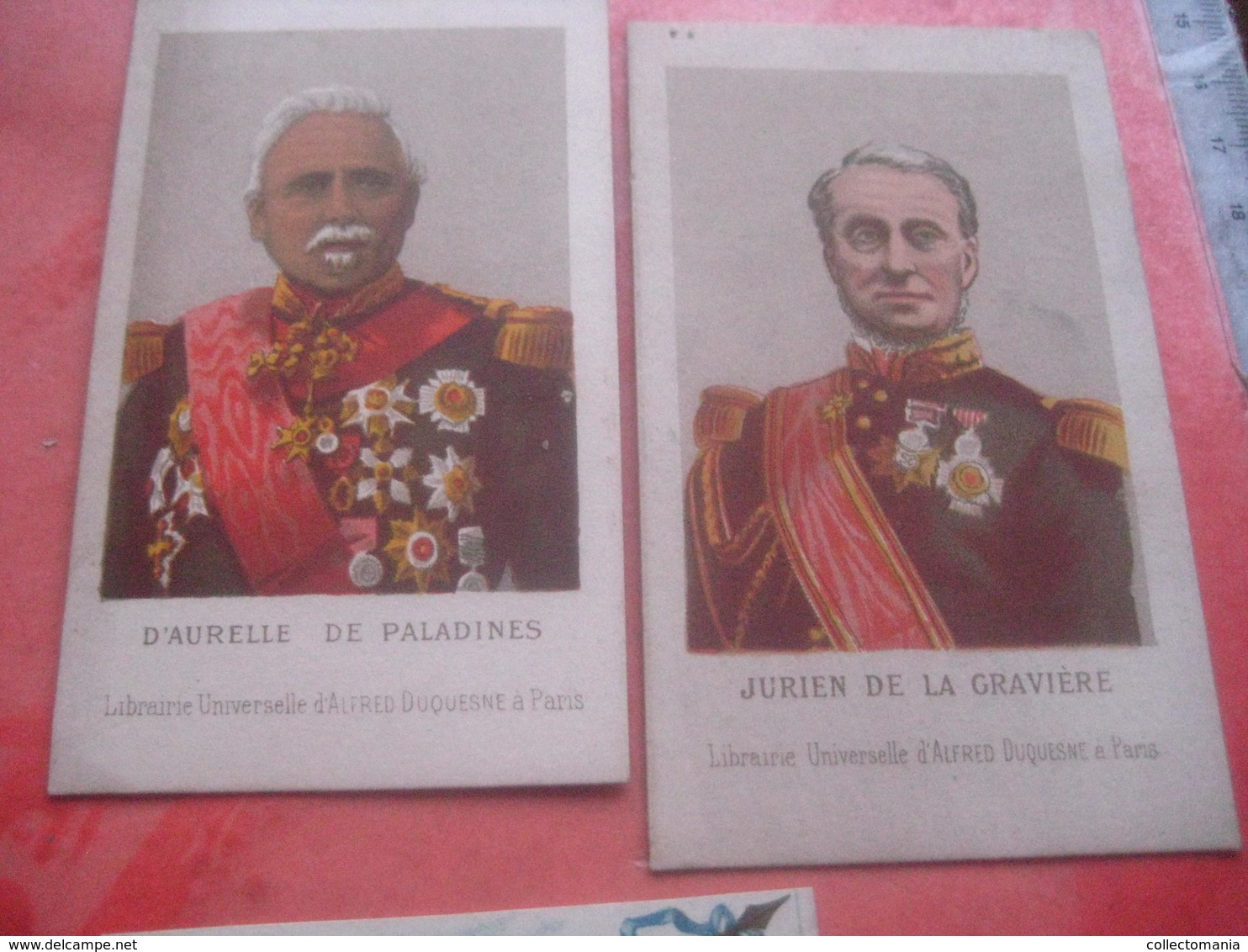 6 Cartes Libraire Universelle D'Alfred Duqeusne , C1870Vinoy Ladmirault Canrobert Pothuau Aurelle De Paladines GRAVIERE - Other & Unclassified