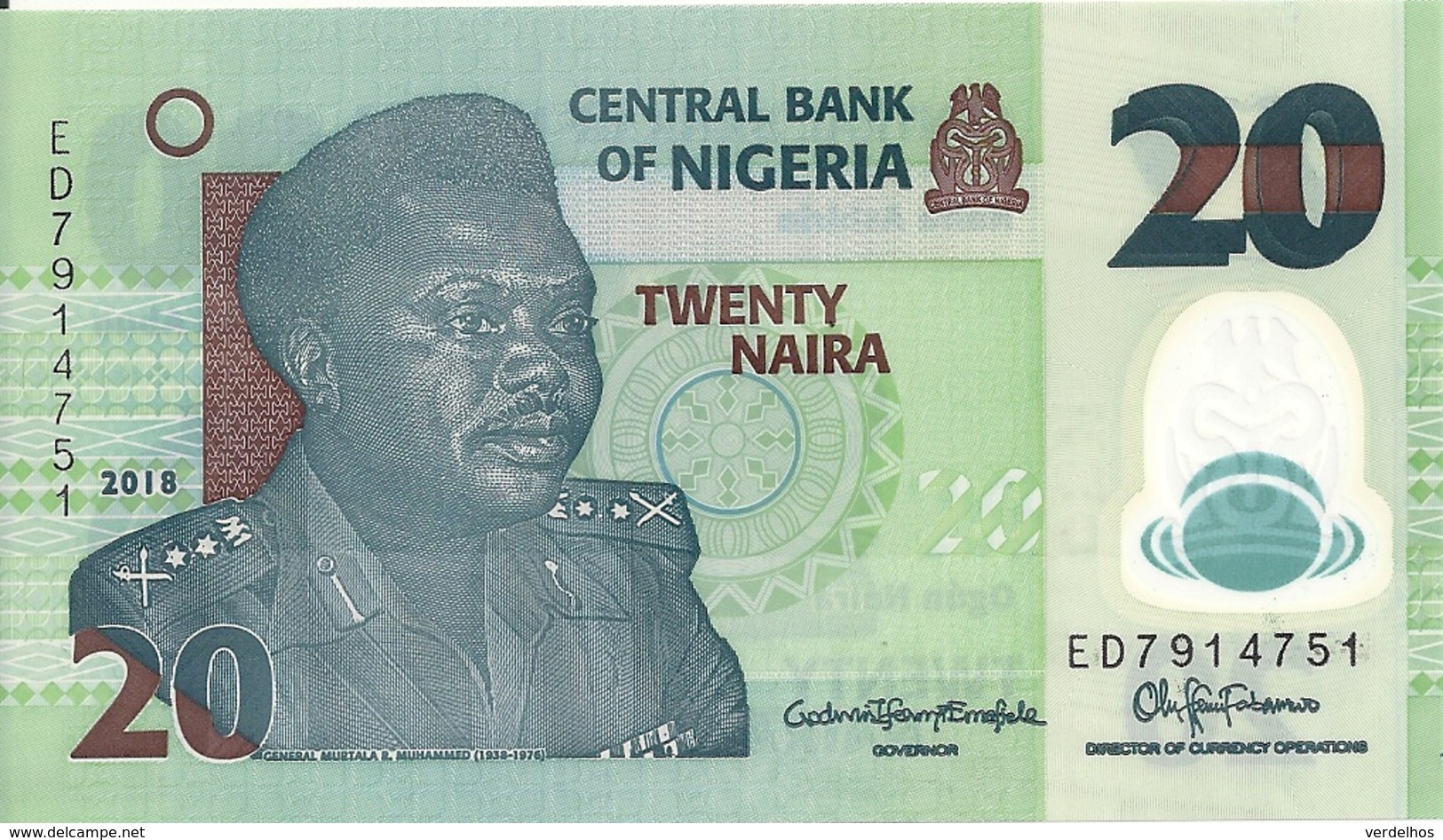 NIGERIA 20 NAIRA 2018 UNC P New - Nigeria