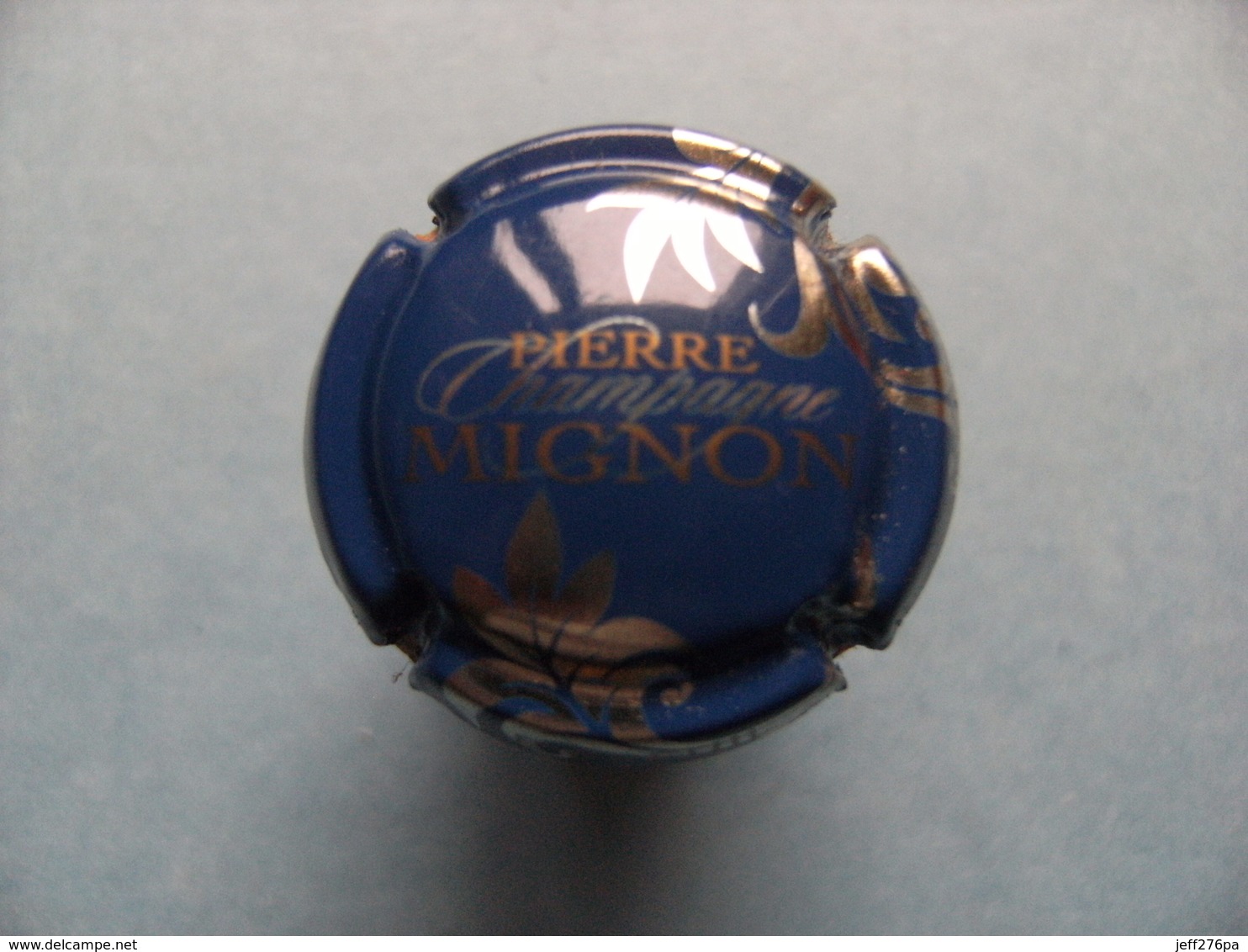 Capsule Champagne - Pierre Mignon Le Breuil - Feuilles (argent&bleu) - Mignon, Pierre