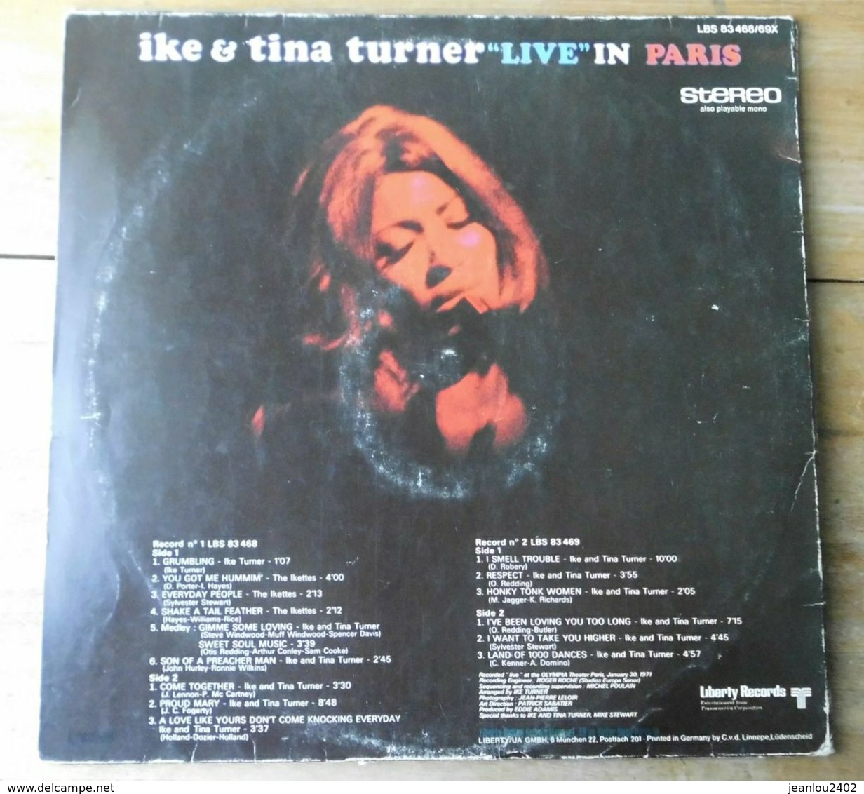 Vinyle "Ike & Tina Turner" Live In Paris Olympia 1971 - Soul - R&B