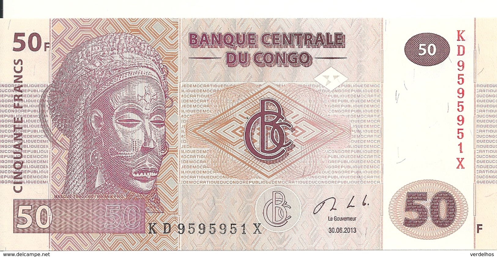 CONGO 50 FRANCS 2013 UNC P 97A - Non Classés