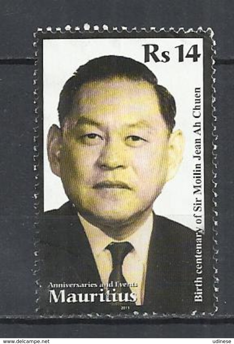 MAURITIUS 2011 - SIR MOILIN JEAN ALI CHUEN, POLITICIAN - POSTALLY USED OBLITERE GESTEMPELT USADO - Maurice (1968-...)