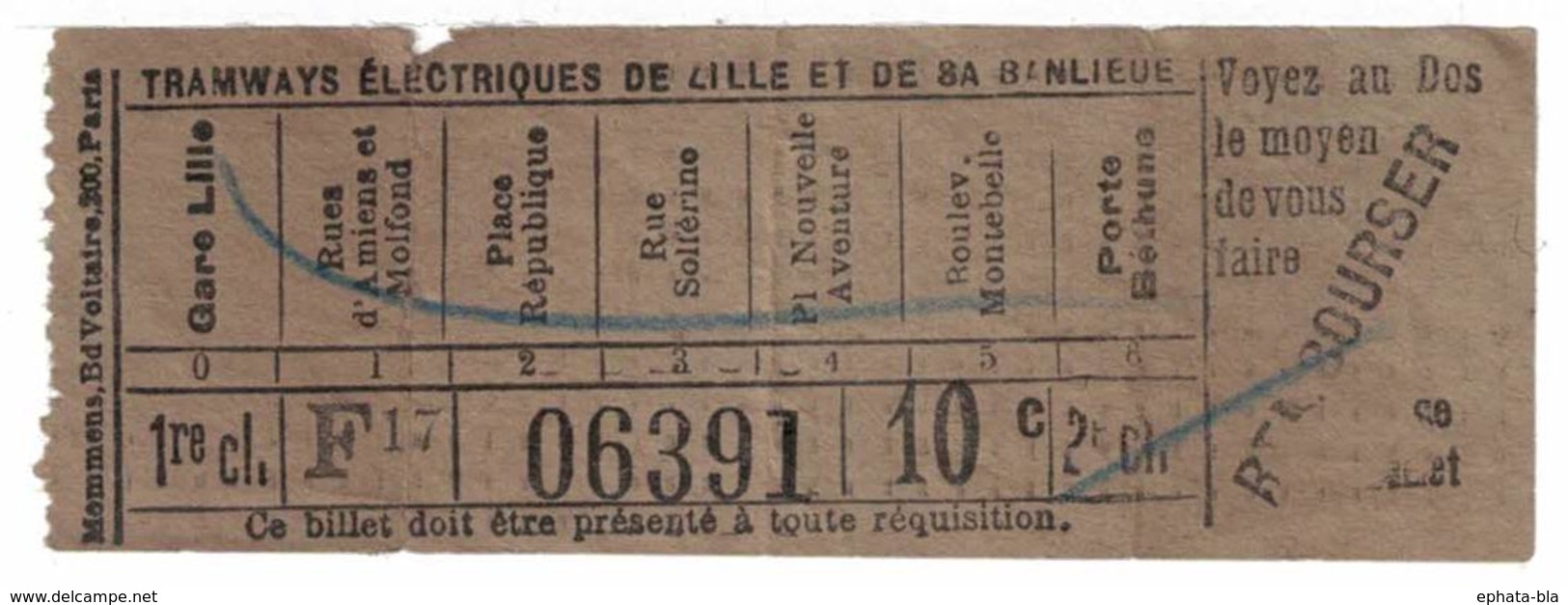 Tramways De Lille Et De Sa Banlieue - Europa