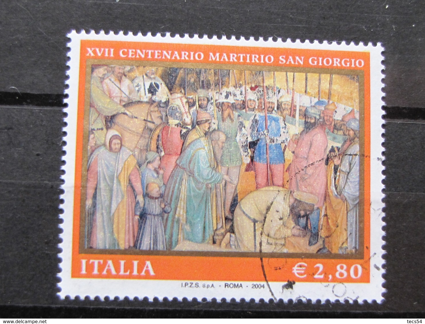 *ITALIA* USATI 2004 - 17 CENT MARTIRIO SAN GIORGIO - SASSONE 2760 - LUSSO/FIOR DI STAMPA - 2001-10: Usati