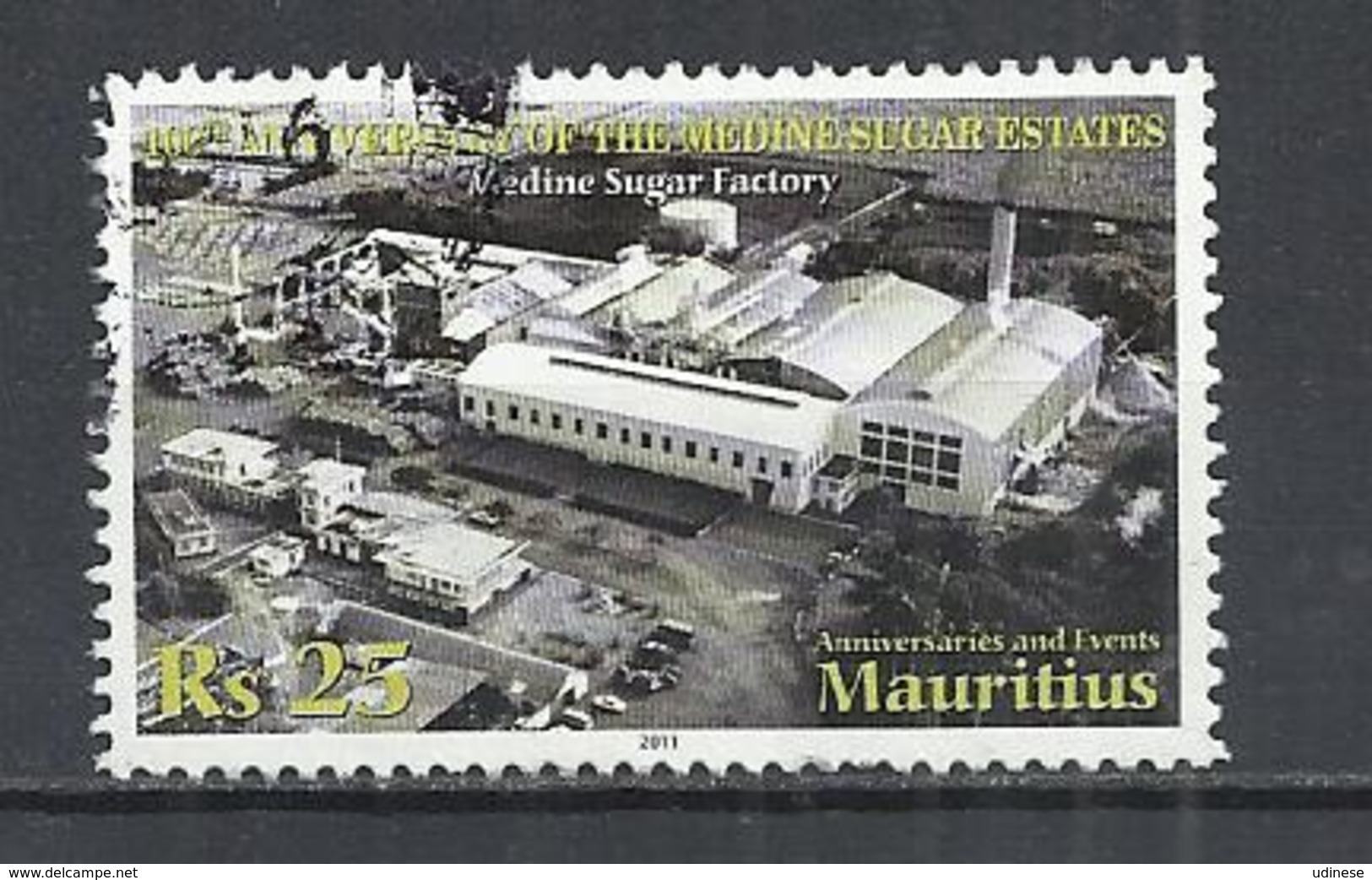 MAURITIUS 2011 - SUGAR FACTORY -  POSTALLY USED OBLITEE GESTEMPELT USADO - Maurice (1968-...)