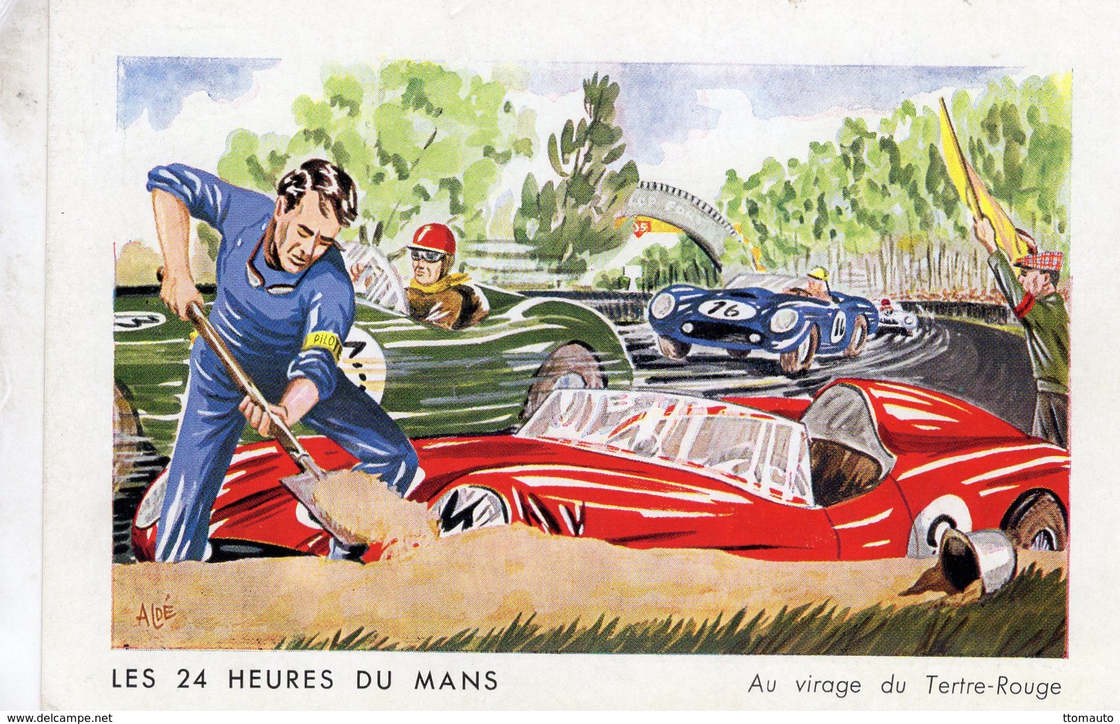 24 Heures Du Mans  -  Dans Les 'S' Du Tertre Rouge -  Art Carte Par Alde - Le Mans