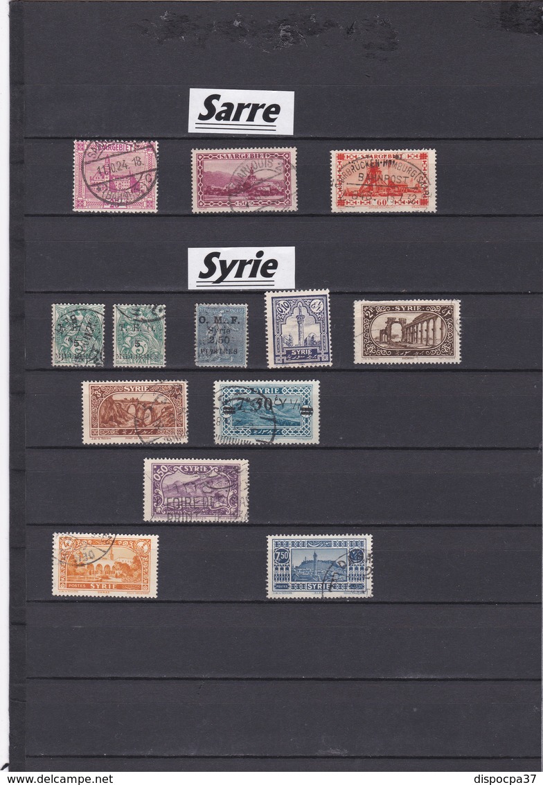 VRAC COLONIES FRANCAISES /  SARRE/SYRIE  - REF MS - Vrac (max 999 Timbres)