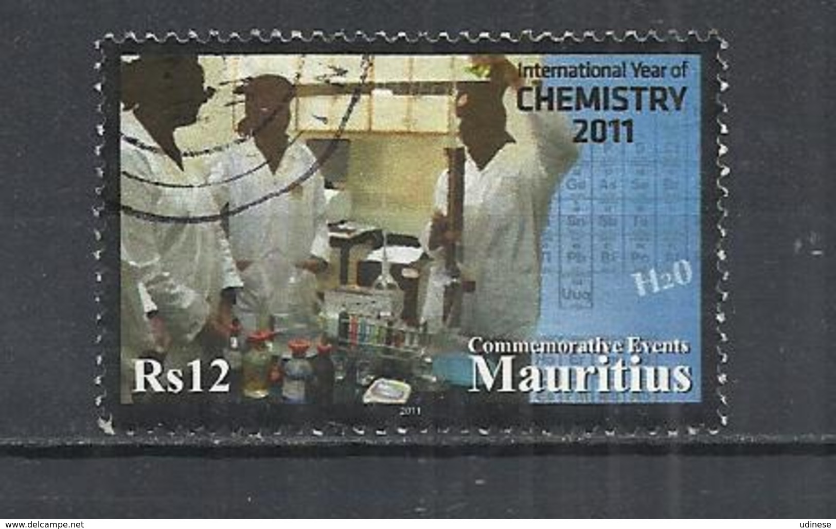 MAURITIUS 2011 - INTERNATIONAL YEAR OF CHEMISTRY -  POSTALLY USED OBLITEE GESTEMPELT USADO - Maurice (1968-...)