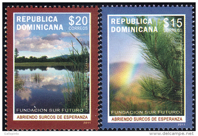 DOMINICAN FOUNDATION SUR FUTURO Sc 1499-1500 MNH 2011 - Dominikanische Rep.