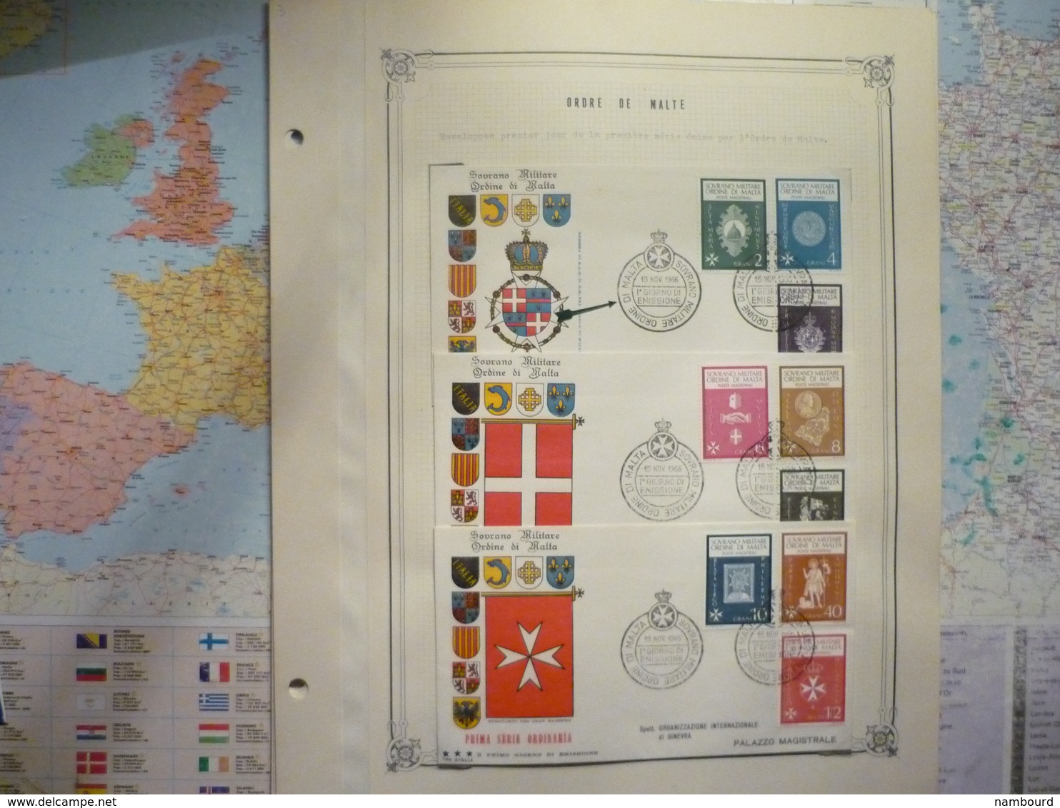 Collection De L'Ordre De Malte 1967-1968 Montée Sur Feuilles D'album - Autres - Europe