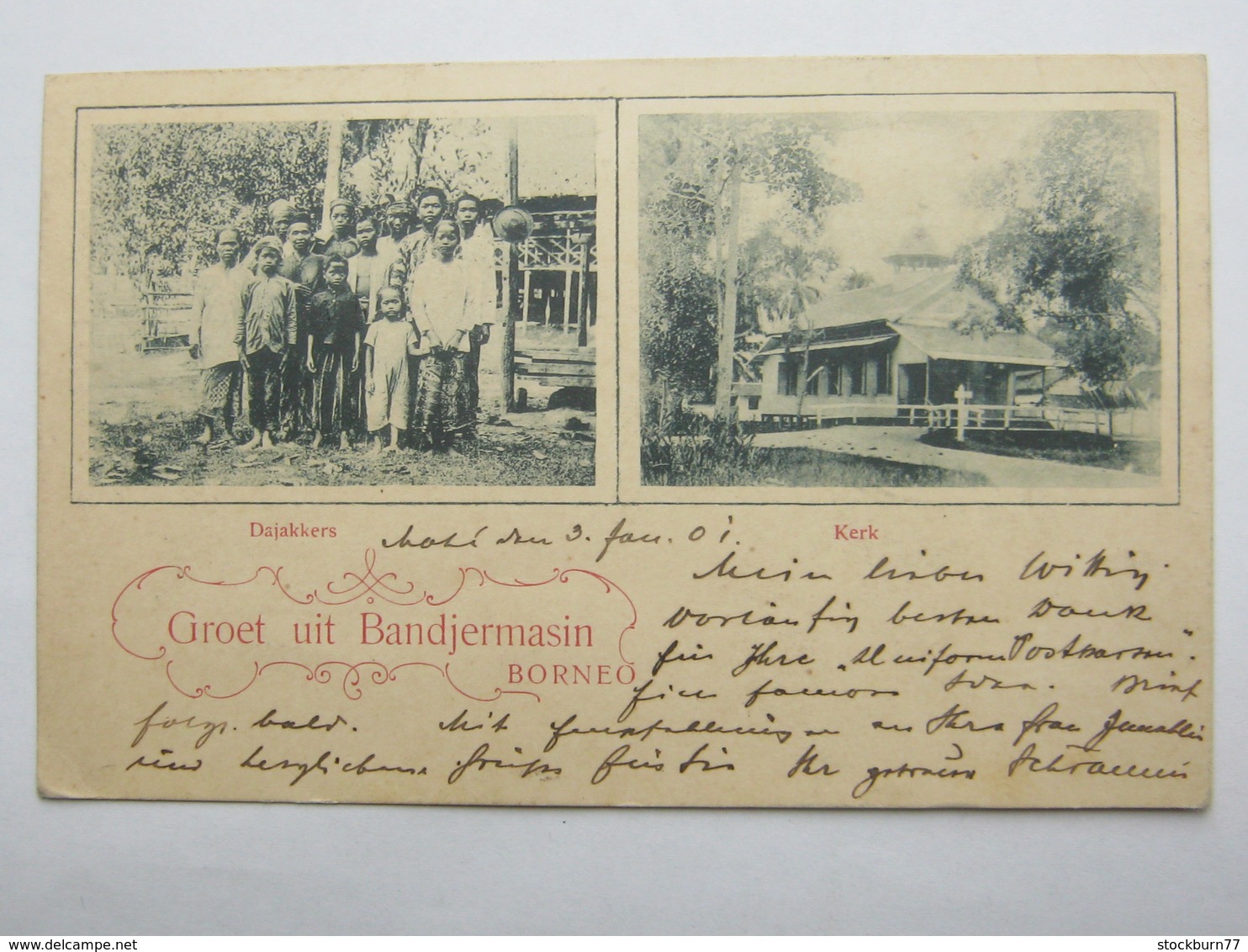1901 , Briefkaart   A Duitsland - Niederländisch-Indien