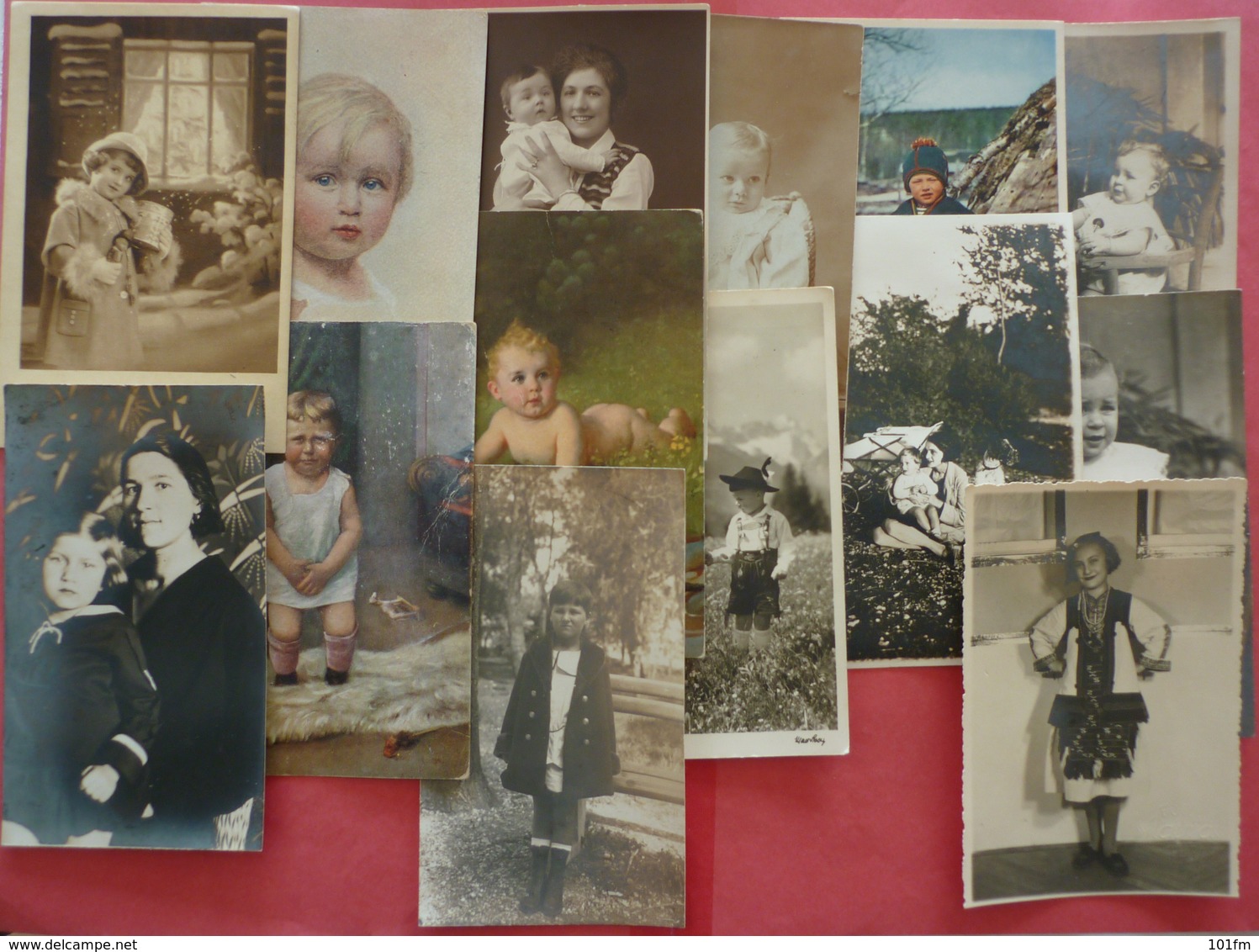 Mixed Lot Of 14 Old Postcards And Photos - Kids Portraits , Kinderporträts - 5 - 99 Karten