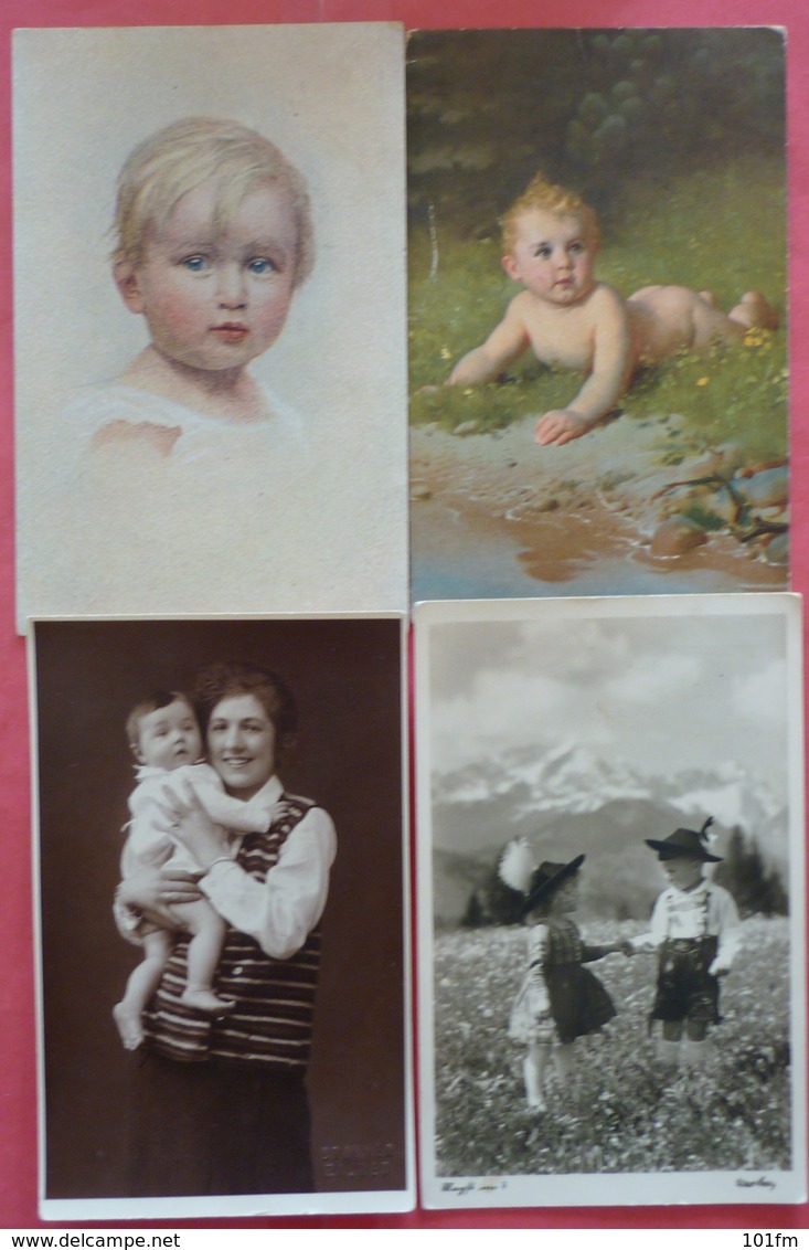 Mixed Lot Of 14 Old Postcards And Photos - Kids Portraits , Kinderporträts - 5 - 99 Karten