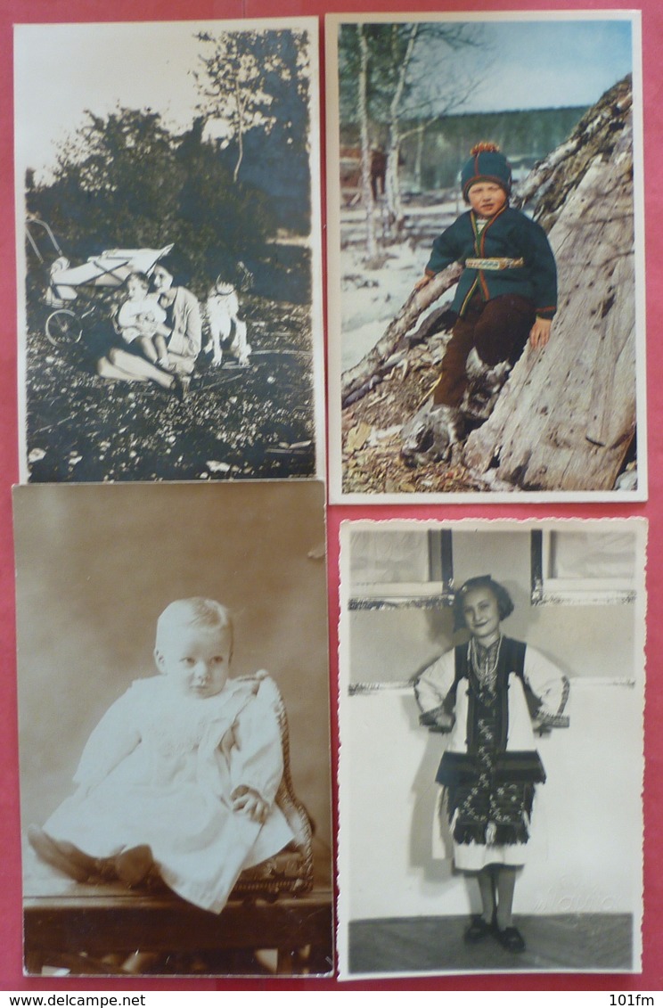 Mixed Lot Of 14 Old Postcards And Photos - Kids Portraits , Kinderporträts - 5 - 99 Cartoline