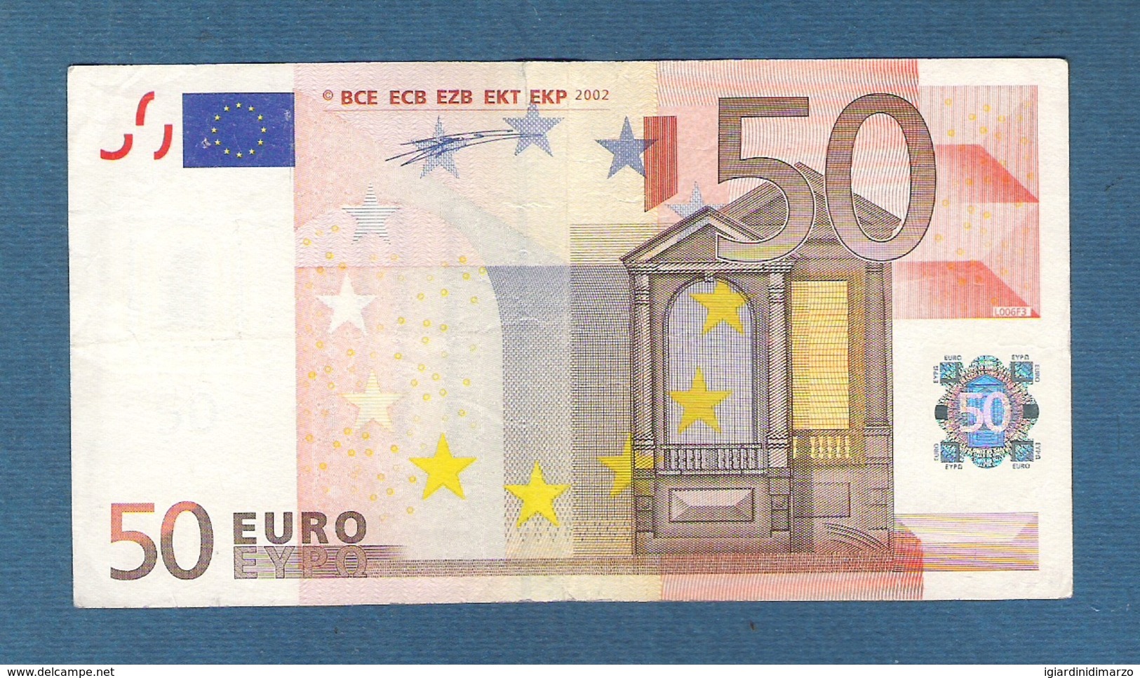 FRANCIA - 2002 - RARA BANCONOTA DA 50 EURO DUISENBERG SERIE U (L006F3) - CIRCOLATA - IN BUONE CONDIZIONI. - 50 Euro