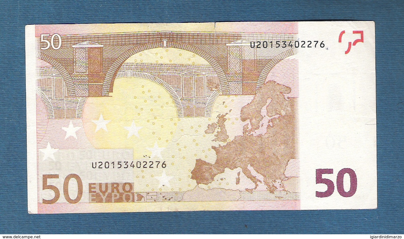 FRANCIA - 2002 - RARA BANCONOTA DA 50 EURO DUISENBERG SERIE U (L006F3) - CIRCOLATA - IN BUONE CONDIZIONI. - 50 Euro