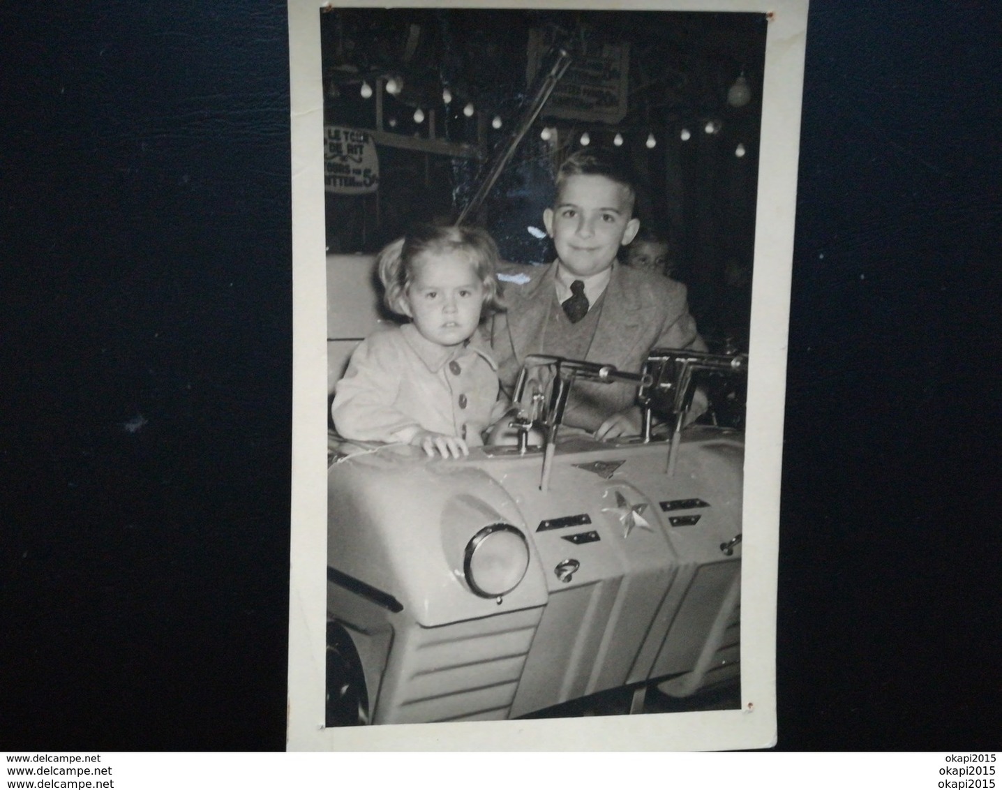 FOIRE DU MIDI DE BRUXELLES BELGIQUE ENFANTS SUR AUTOMOBILES MANÈGE LOT  DE 9 PHOTOS ORIGINALES + 2 CARTE - PHOTOS  1968