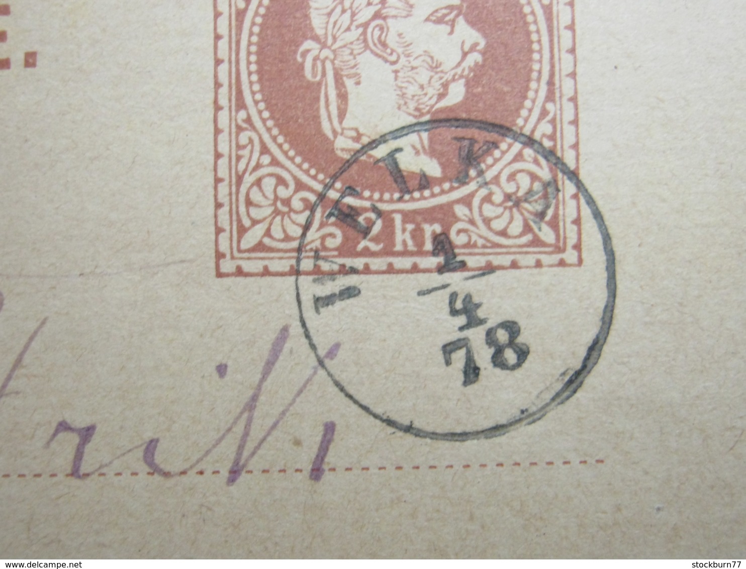 1878 , WELKA , Klarer Stempel Auf Ganzsache - Briefe U. Dokumente