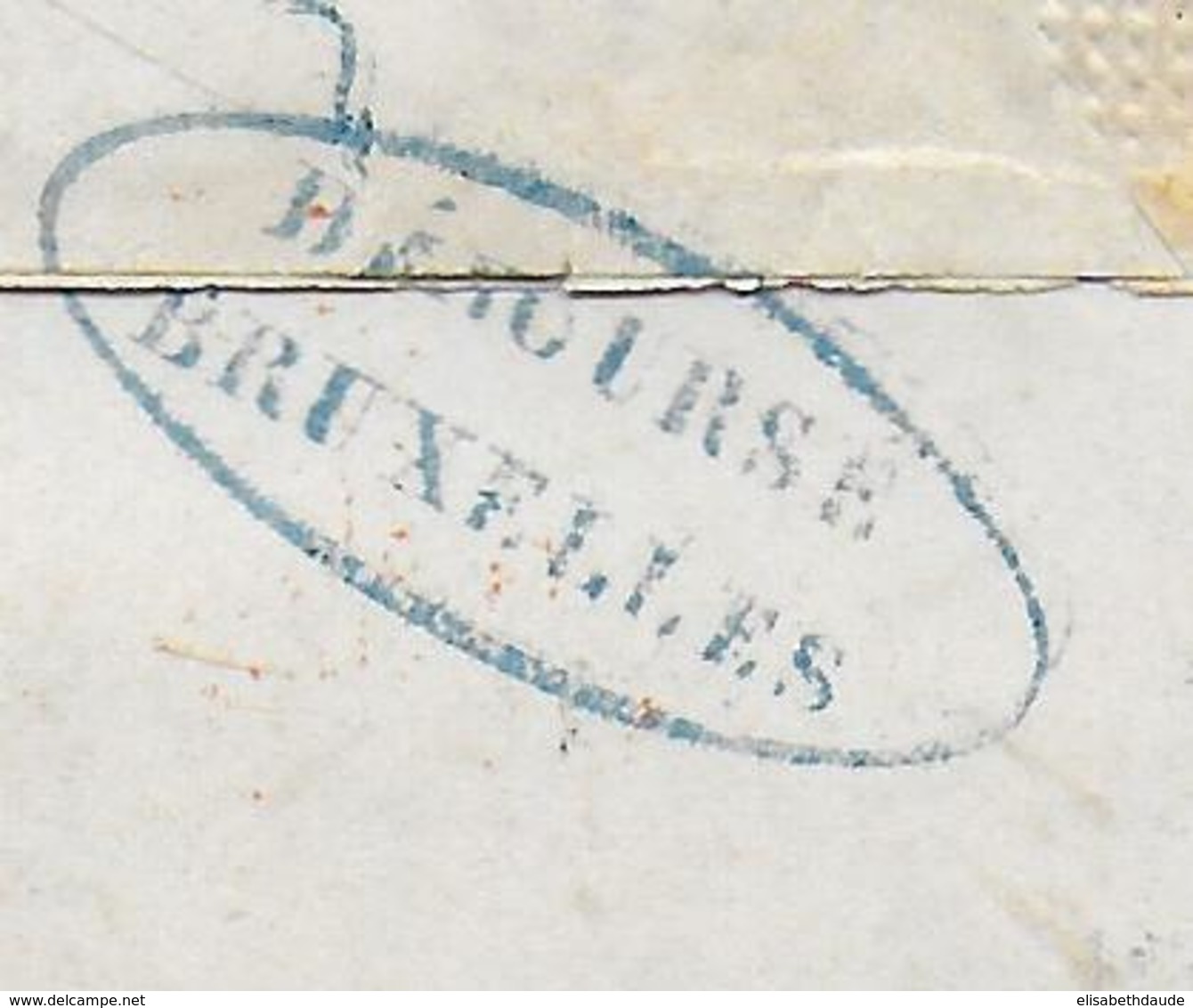 1845 - BELGIQUE - MARQUE De DEBOURSE De BRUXELLES Sur LETTRE De ANGERS REEXPEDIEE => PARIS - Desembolsos