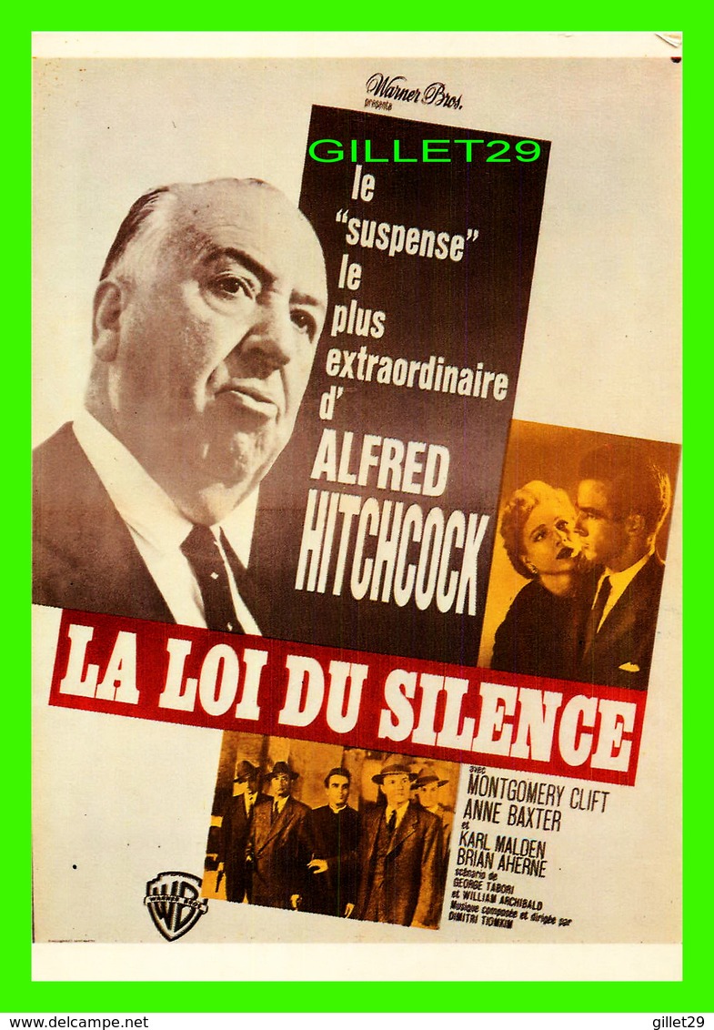 AFFICHES DE FILM - LA LOI DU SILENCE FILM DE ALFRED HITCHCOCK -  EDITIONS HUMOUR À LA CARTE - - Affiches Sur Carte