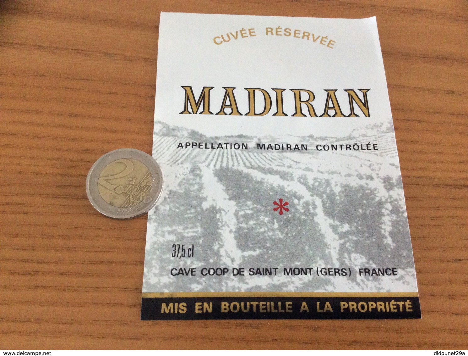 étiquette Vin « MADIRAN - CAVE COOP - SAINT-MONT (32) » - Madiran
