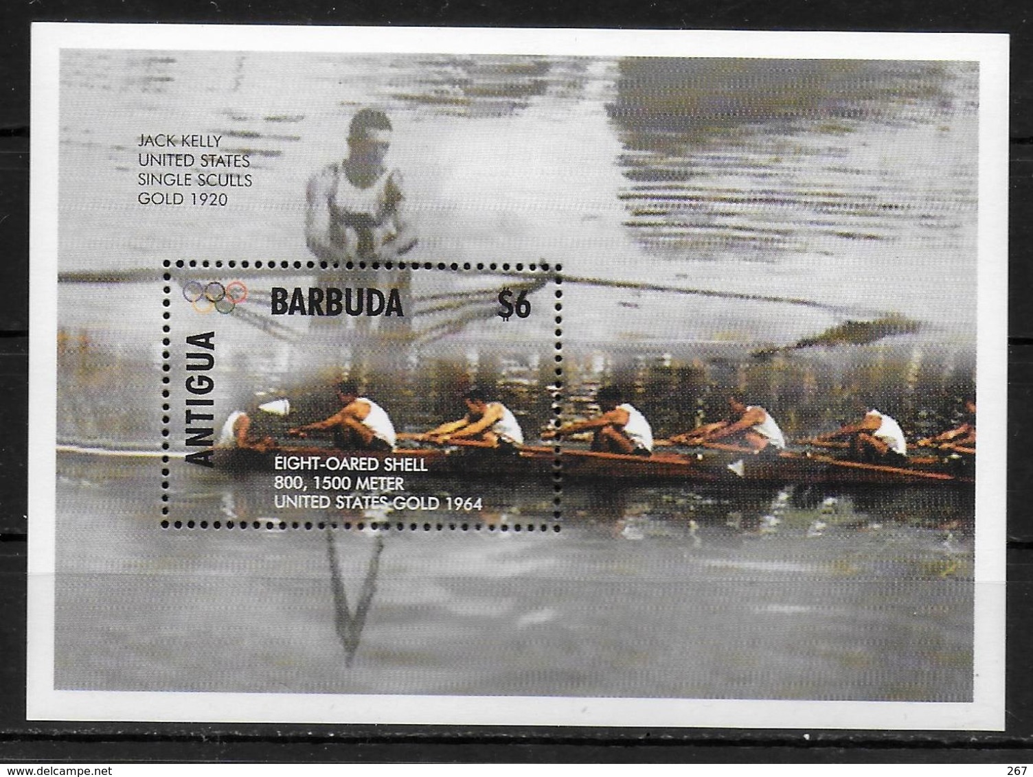 ANTIGUA  BF 309  * *  ( Cote 6e ) Jo 1996 Aviron - Aviron