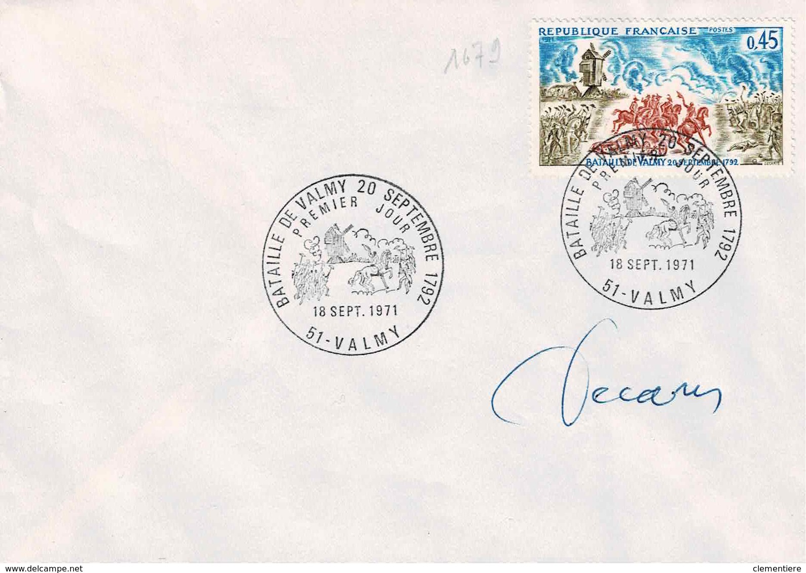 TP N° 1679 Sur Enveloppe 1er Jour Non Circulée Avec Signature De Decaris - 1961-....