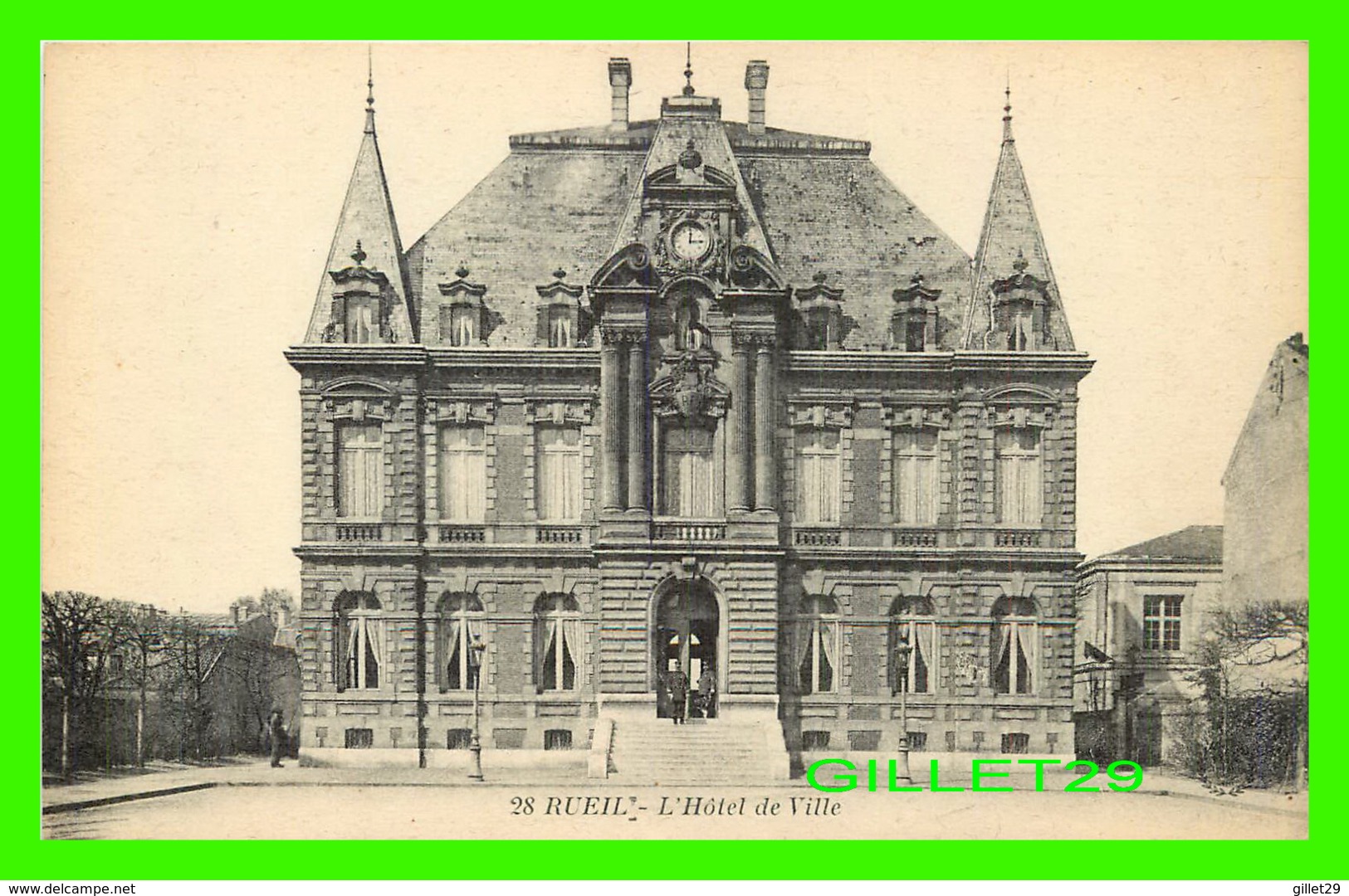 RUEIL (92) - L'HÔTEL DE VILLE - ANIMÉE  DE SOLDATS  - L'ABEILLE - - Rueil Malmaison