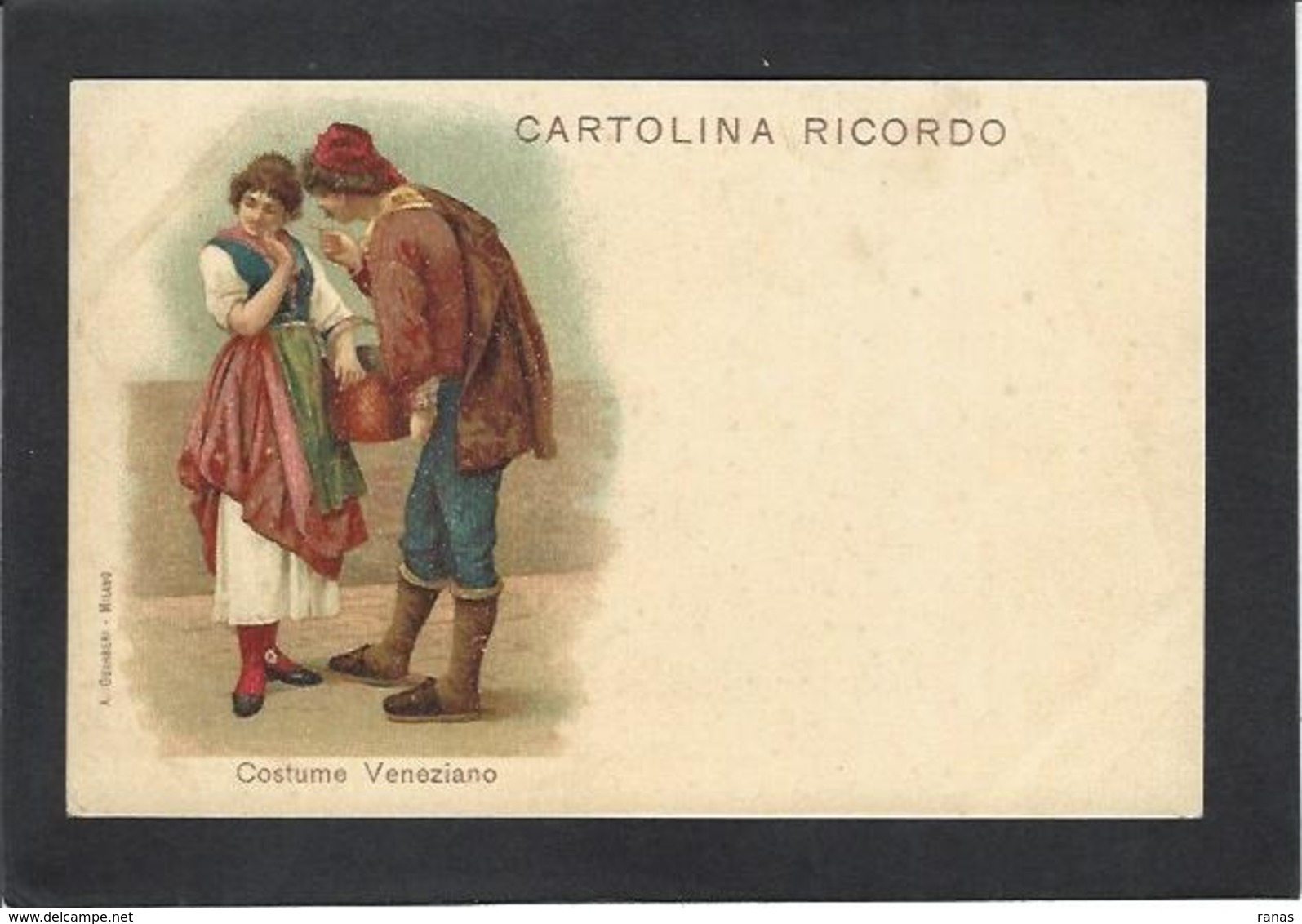 CPA Italie Italia Litho Non Circulé Dos Non Séparé Costume - Sonstige & Ohne Zuordnung