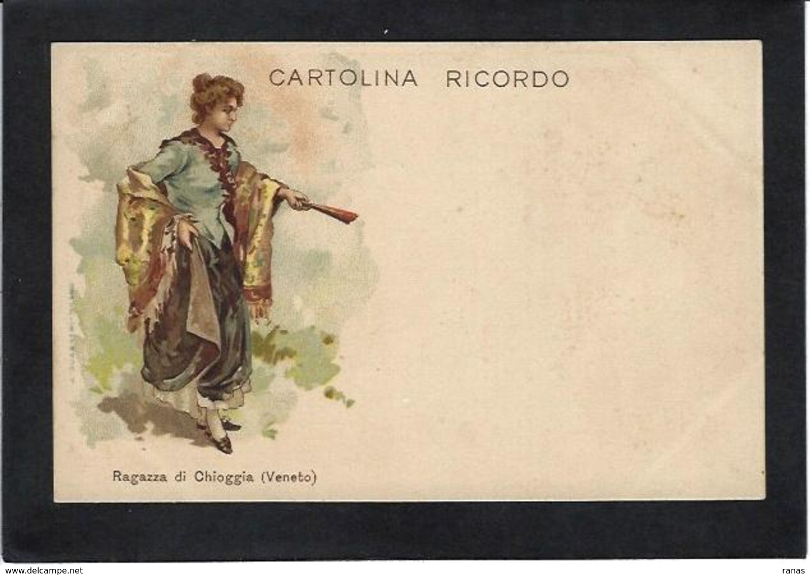 CPA Italie Italia Litho Non Circulé Dos Non Séparé Costume - Chioggia