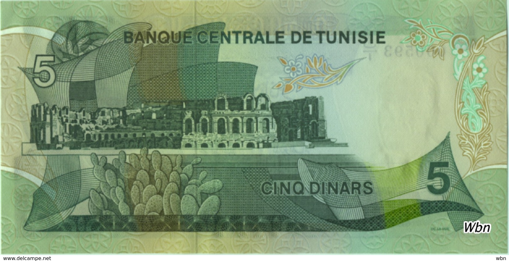 Tunisie 5 Dinars (P68) 1972 (Pref: C/1) -UNC- - Tunisie