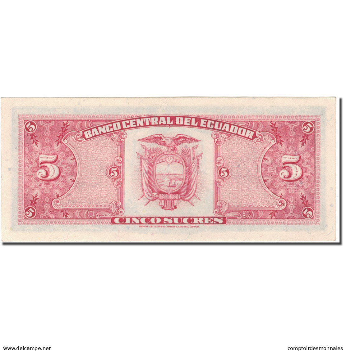 Billet, Équateur, 5 Sucres, 1980-05-24, KM:113c, SPL - Equateur