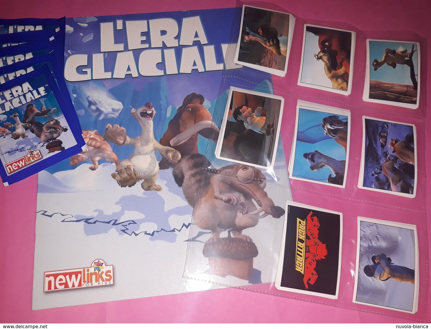 L'era Glaciale New Links Album Vuoto+set Completo Figurine+5 Bustine Chiuse+sett Lettere - Other & Unclassified