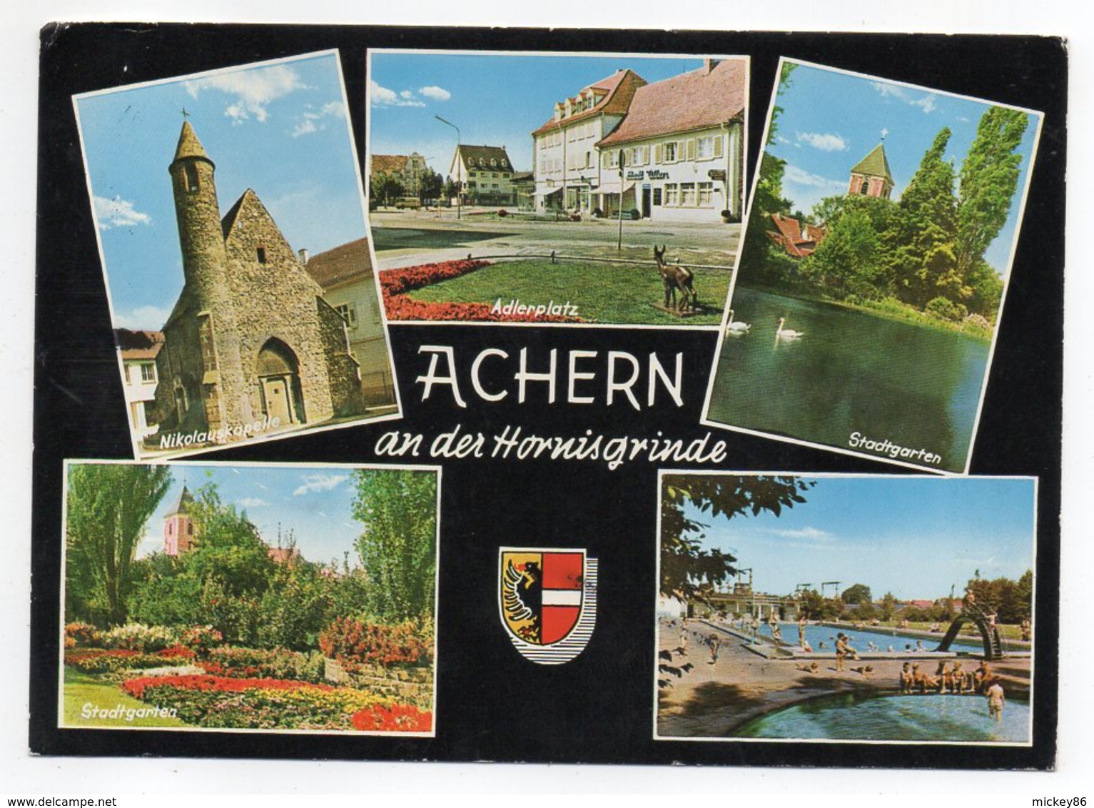 ACHERN--1980--Multivues  ( Blason)  --timbre-- Cachet - Achern