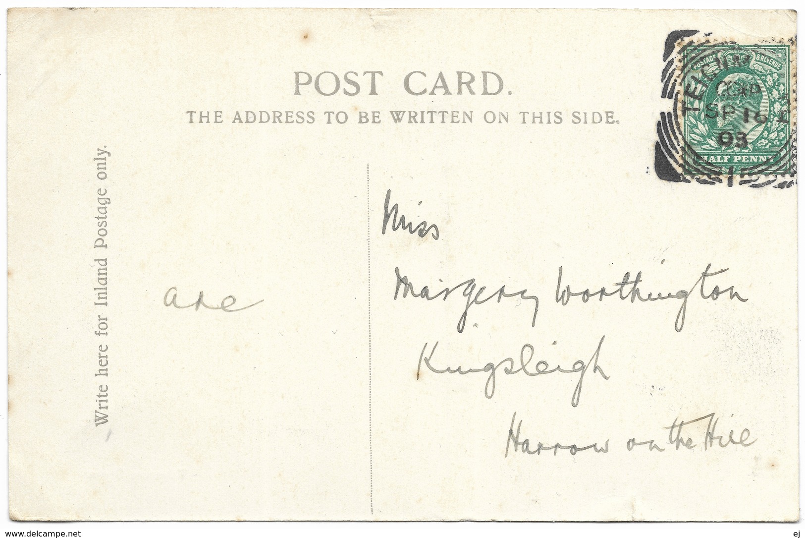 Pier And Ness Teignmouth Postmark 1903 - Valentine's - Other & Unclassified