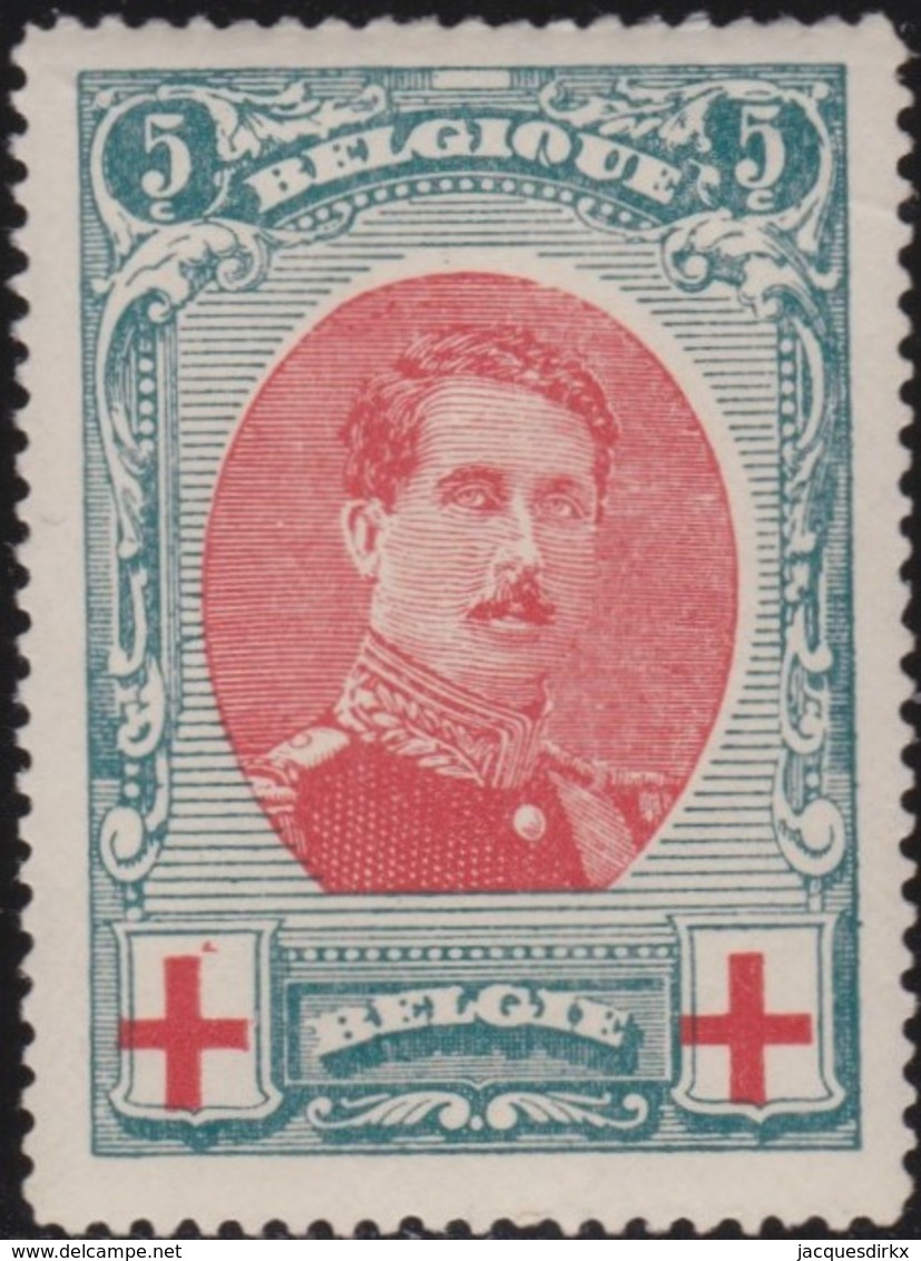 Belgie  .   OBP   .      132       .   *    .   Ongebruikt Met Charnier  .   /  .      Neuf Avec Charniere - 1914-1915 Croix-Rouge