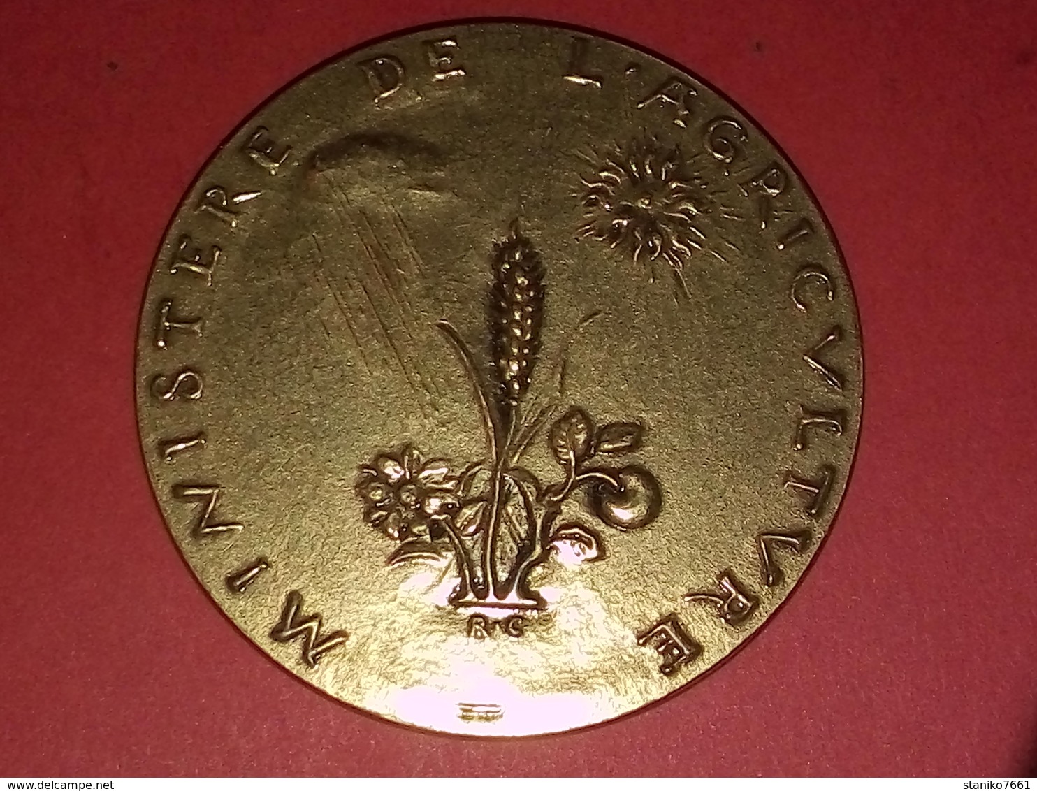 MÉDAILLE BRONZE MINISTÈRE DE L'AGRICULTURE MUTUALITÉ COOPÉRATION CRÉDIT PAR CORBIN 51 Mm POIDS 78 Gr. - Professionali / Di Società