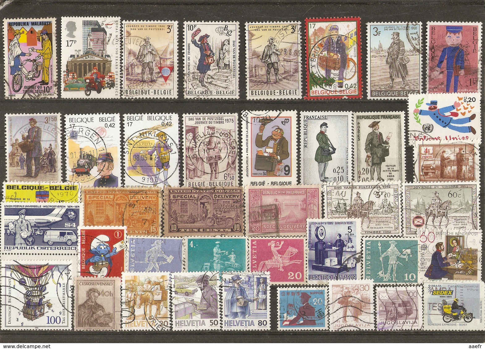 Monde - Postiers, Facteurs - Petit Lot De 40 Timbres - 36° Et 4 MNH - Vrac (max 999 Timbres)