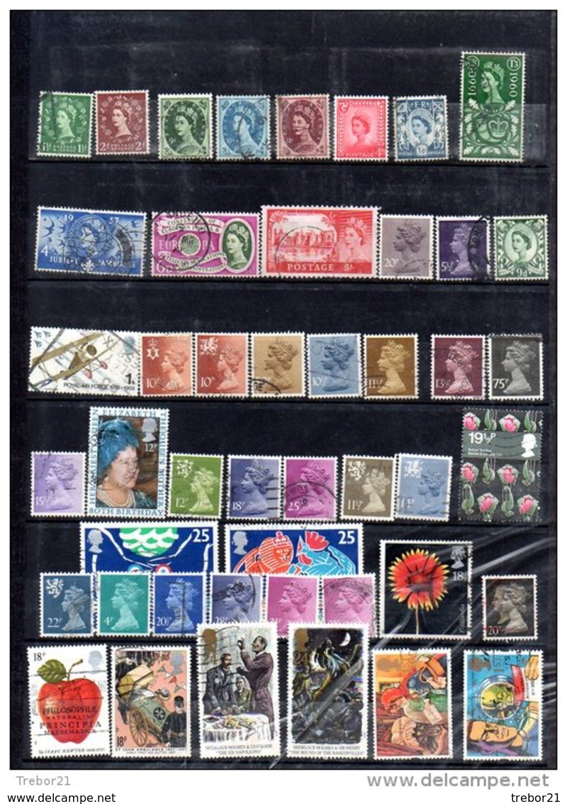 Lot De Timbres De GRANDE-BRETAGNE Cote Yvert 75 € - Verzamelingen