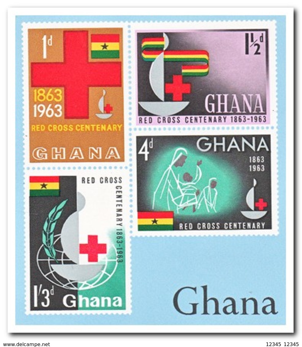Ghana 1963, Postfris MNH, 100 Years Red Cross - Ghana (1957-...)