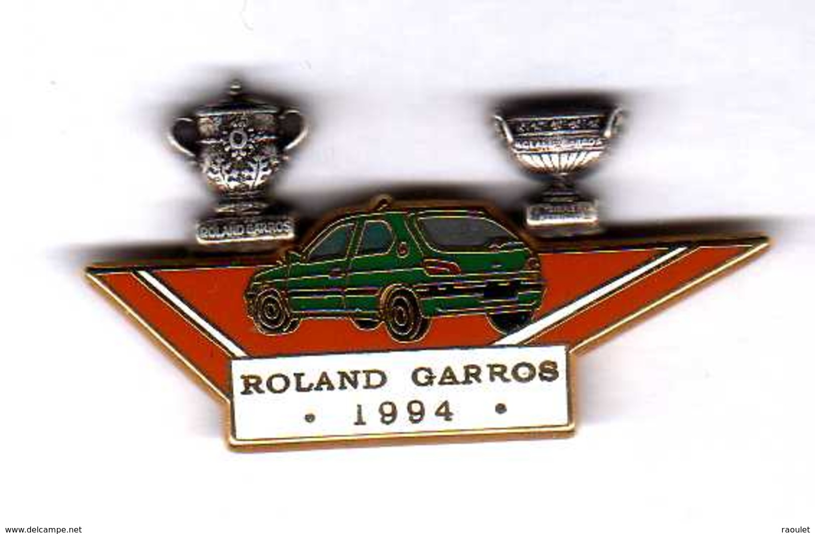 Pin's  Roland Garros  1994 Peugeot Double Moule Zamac  ATC Paris - Tennis